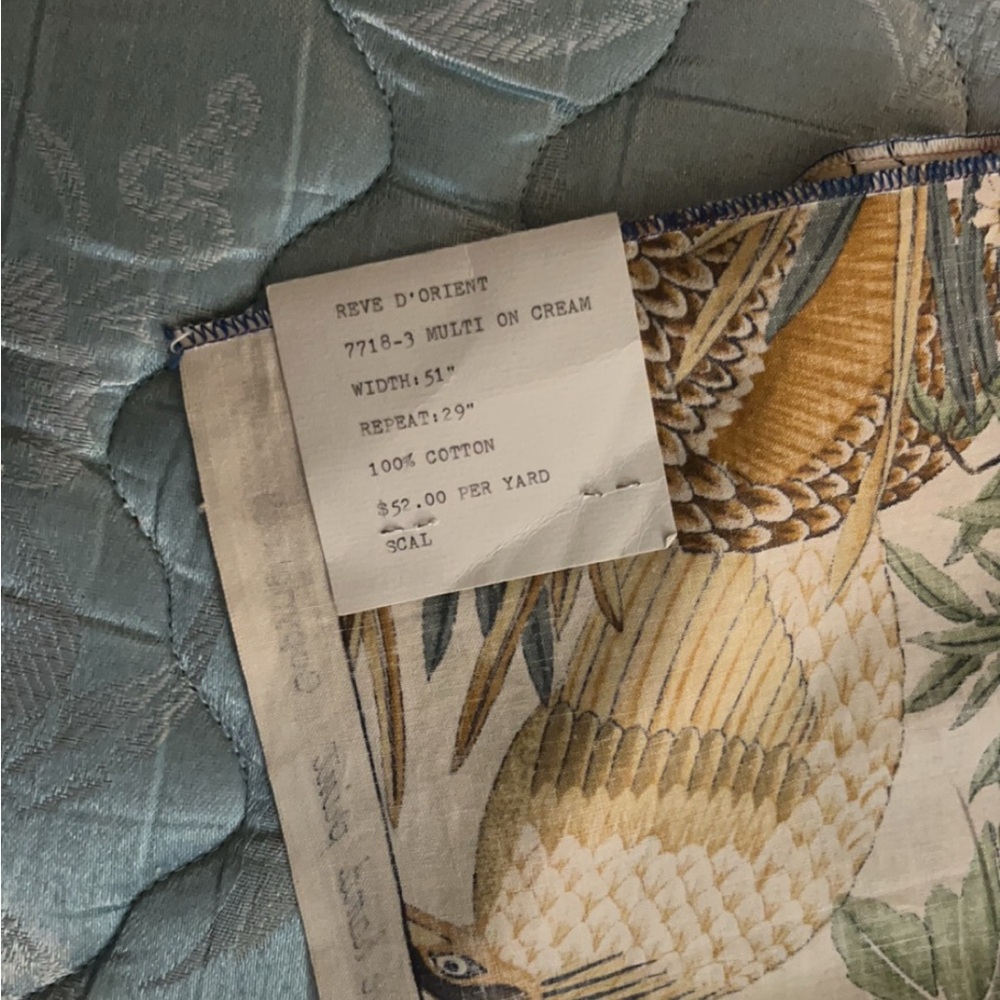 Reve D'Orient Cream and Gold Fabric